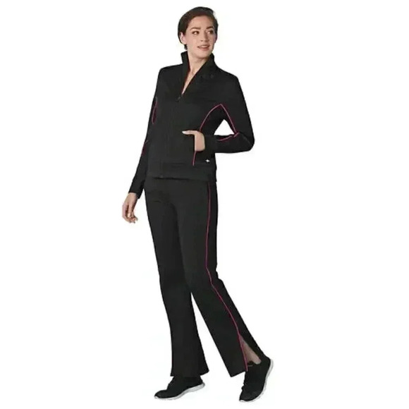Vevo Active™ Women's Contrast Piped Track Set - Picture 5 of 7